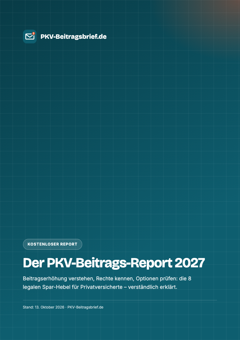 Cover des PKV-Beitrags-Reports 2027